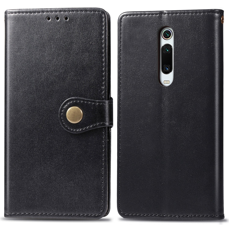Black leather phone wallet case with front flap and camera cutout
