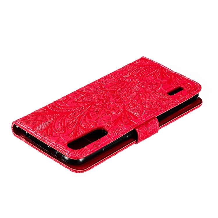 Lace Flower Embossing Pattern Horizontal Flip Leather Case for Xiaomi Mi CC9e / A3  , with Holder & Card Slots & Wallet & Photo Frame & Lanyard, For Xiaomi Mi CC9e