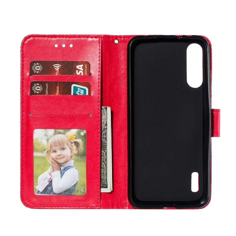Lace Flower Embossing Pattern Horizontal Flip Leather Case for Xiaomi Mi CC9e / A3  , with Holder & Card Slots & Wallet & Photo Frame & Lanyard, For Xiaomi Mi CC9e