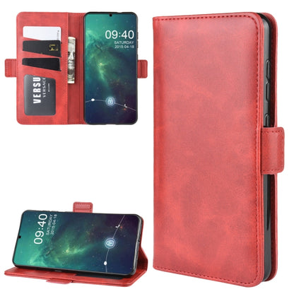 Red leather wallet stand phone case with card slots and holder for Nokia 6.2