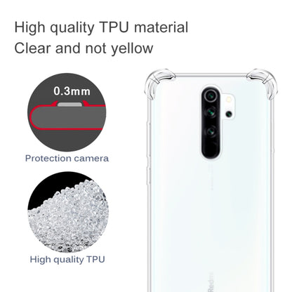 For Xiaomi Redmi Note 8 Pro Four-Corner Anti-Drop Ultra-Thin Transparent TPU Phone Case