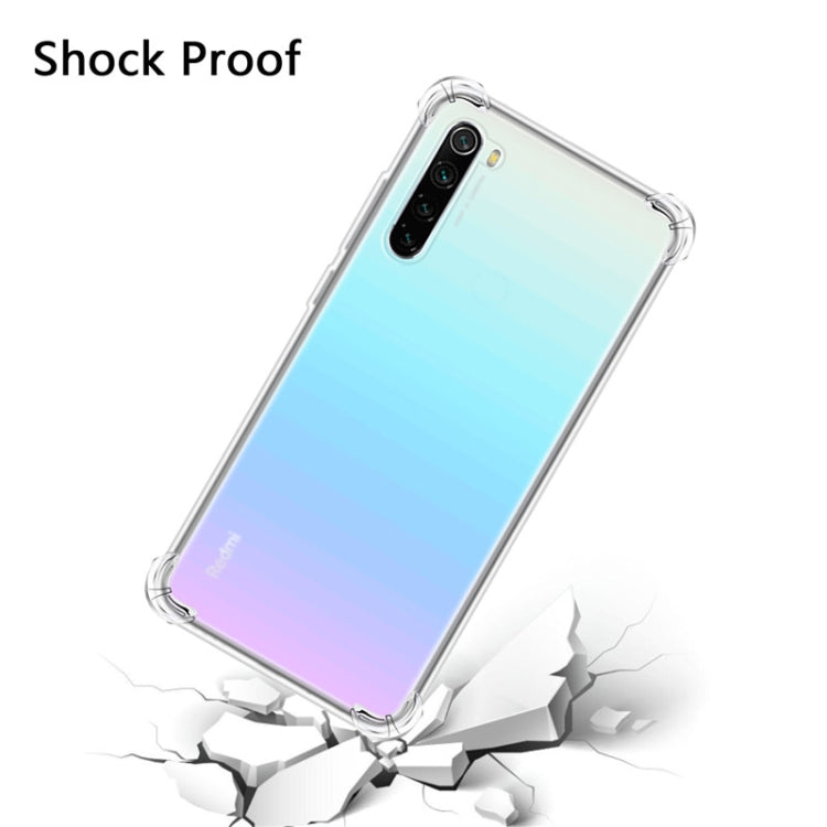 Transparent shock-protective TPU phone case with gradient back and corner bumpers