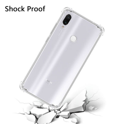 Xiaomi Redmi 7 shockproof transparent TPU phone case with four-corner bumper design
