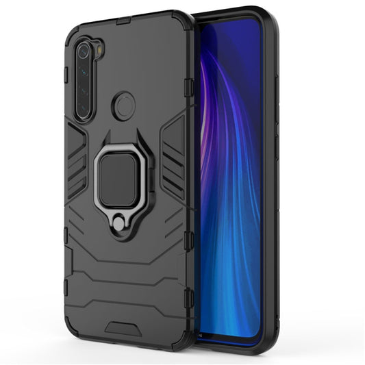For Redmi Note8 Pro PC + TPU Shockproof Protective Case with Magnetic Ring Holder