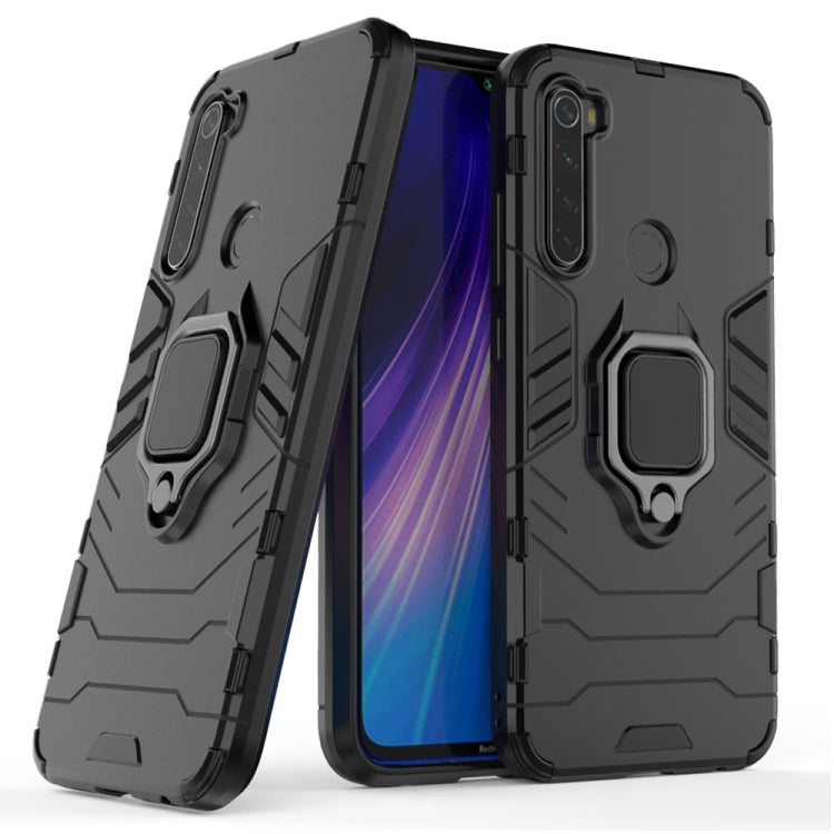 For Redmi Note8 Pro PC + TPU Shockproof Protective Case with Magnetic Ring Holder