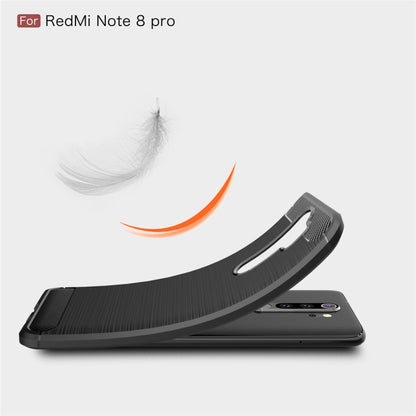 For Xiamo Redmi Note8 Pro Brushed Texture Carbon Fiber TPU Case, For Redmi Note 8 Pro