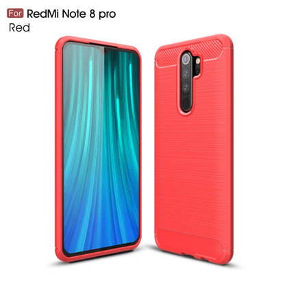 For Xiamo Redmi Note8 Pro Brushed Texture Carbon Fiber TPU Case, For Redmi Note 8 Pro