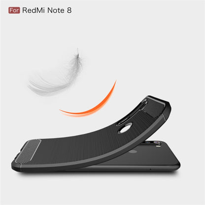 For Xiamo Redmi Note 8 Brushed Texture Carbon Fiber TPU Case, For Redmi Note 8