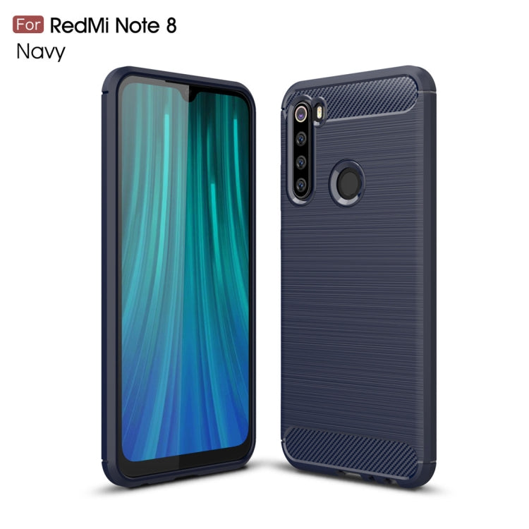 For Xiamo Redmi Note 8 Brushed Texture Carbon Fiber TPU Case, For Redmi Note 8