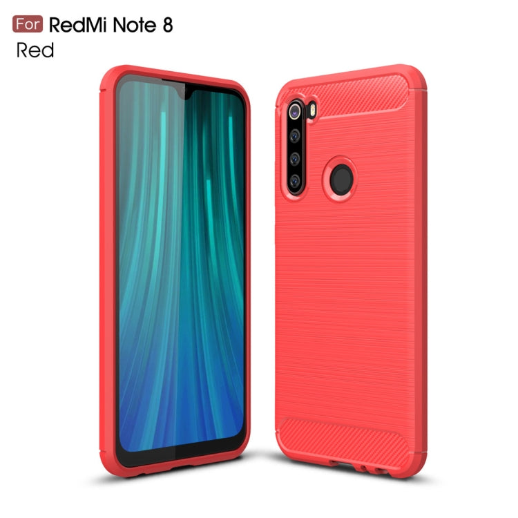 For Xiamo Redmi Note 8 Brushed Texture Carbon Fiber TPU Case, For Redmi Note 8