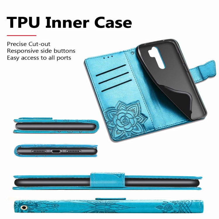 For Xiaomi Redmi Note 8 Pro Butterfly Love Flower Embossed Horizontal Flip Leather Case with Bracket / Card Slot / Wallet / Lanyard, For Redmi Note 8 Pro