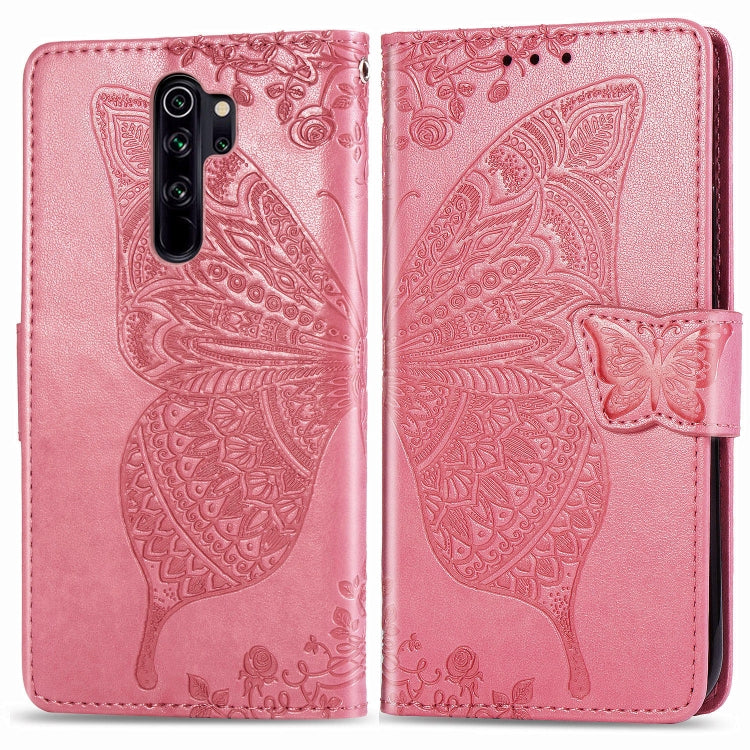 For Xiaomi Redmi Note 8 Pro Butterfly Love Flower Embossed Horizontal Flip Leather Case with Bracket / Card Slot / Wallet / Lanyard, For Redmi Note 8 Pro