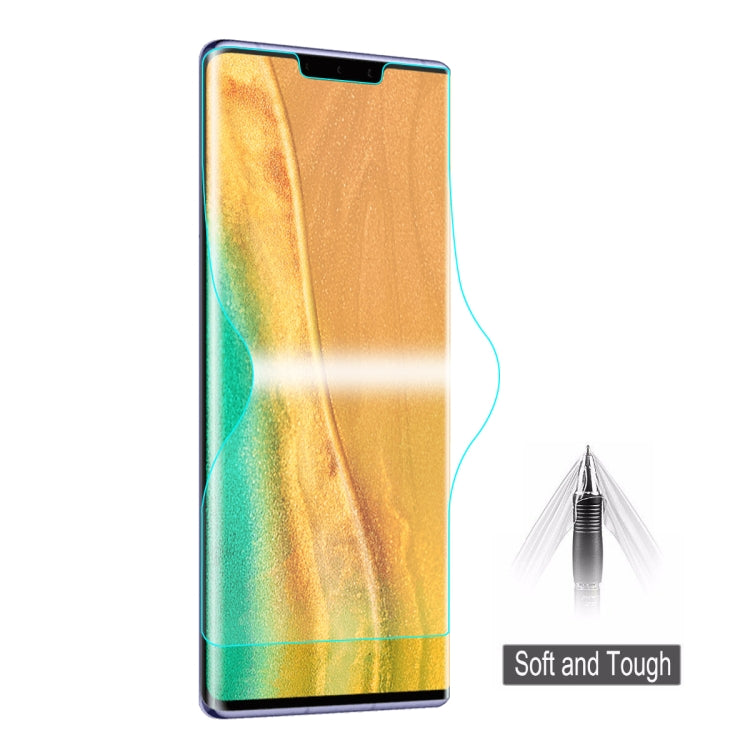 Full-screen hydrogel screen protector film set for curved smartphone display