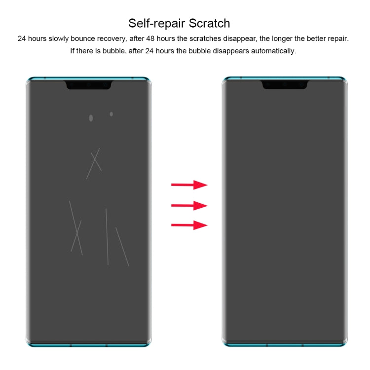 Screen protector with self-repair scratch layer for smoother look after scuffs