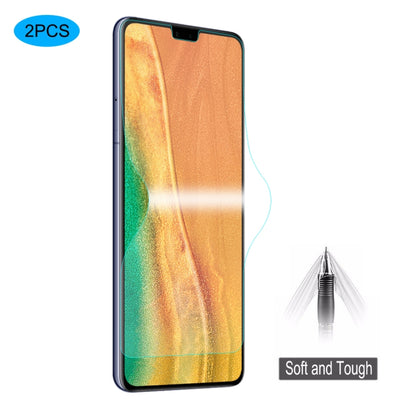 Full-coverage hydrogel screen protector on smartphone, 2-pack set