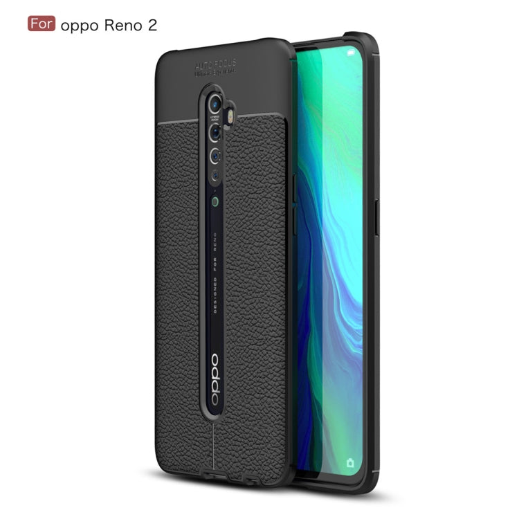 For OPPO Reno 2 Litchi Texture TPU Shockproof Case, For OPPO Reno 2