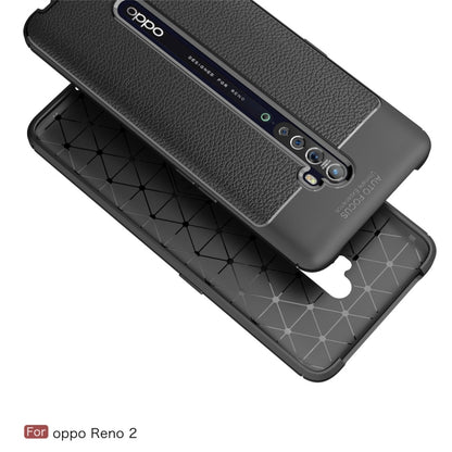 For OPPO Reno 2 Litchi Texture TPU Shockproof Case, For OPPO Reno 2