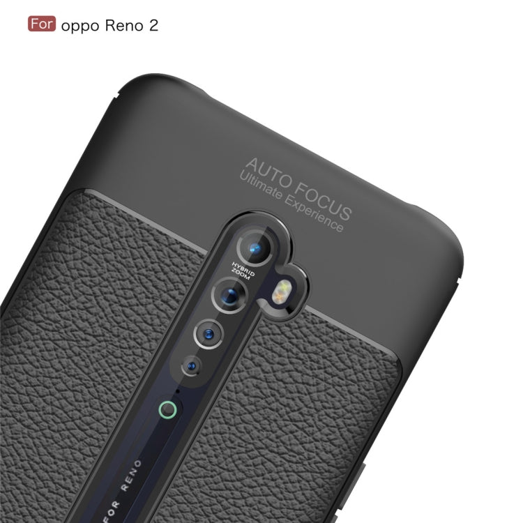 For OPPO Reno 2 Litchi Texture TPU Shockproof Case, For OPPO Reno 2
