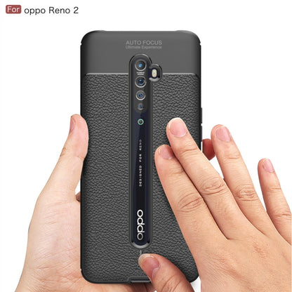 For OPPO Reno 2 Litchi Texture TPU Shockproof Case, For OPPO Reno 2