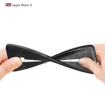 For OPPO Reno 2 Litchi Texture TPU Shockproof Case, For OPPO Reno 2