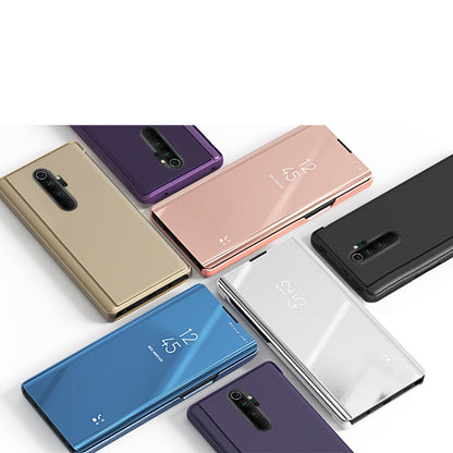 For Xiaomi Redmi Note 8 Pro Plating Mirror Horizontal Flip Leather with Bracket Holster, For Redmi Note 8 Pro
