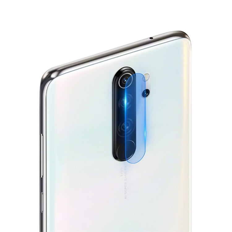 Tempered glass rear camera lens protector on silver phone, blue glass over lenses
