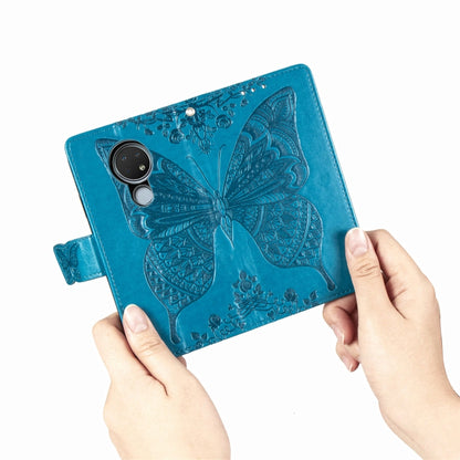 For Nokia 6.2 / 7.2 Butterfly Love Flower Embossed Horizontal Flip Leather Case with Bracket Lanyard Card Slot Wallet, For Nokia 6.2 / 7.2