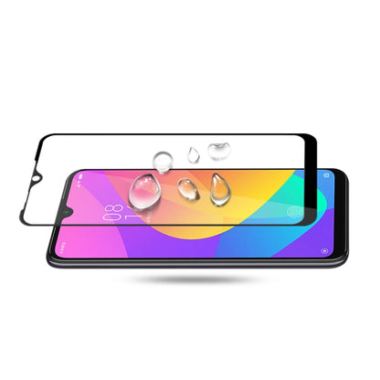 Tempered glass screen protector (2-pack) with water droplet resistance on phone