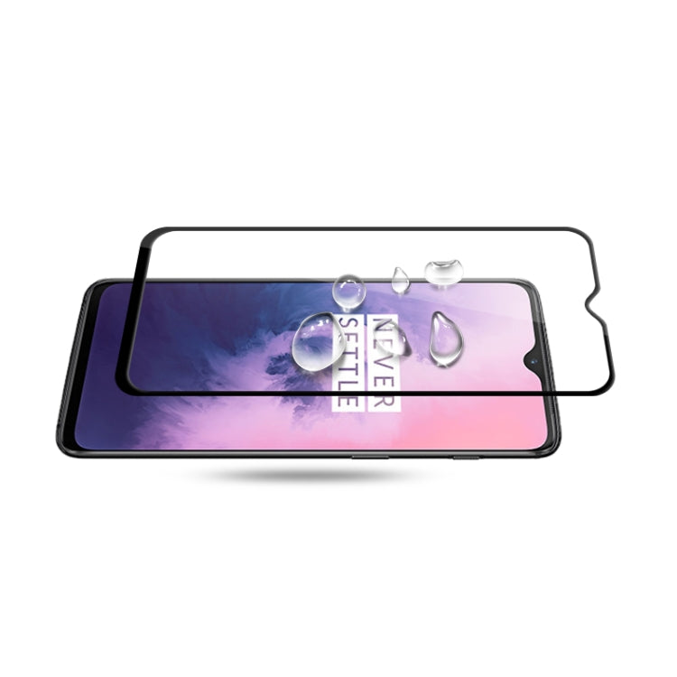 Tempered glass screen protector film for OnePlus 7T, bubble-free wet-install view
