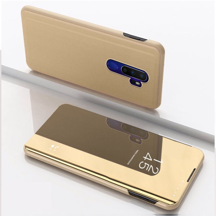 For OPPO A11 / A9 (2020) Plated Mirror Left and Right Flip Cover with Stand Mobile Phone Holster, For OPPO A11