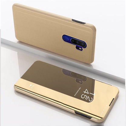 For OPPO A11 / A9 (2020) Plated Mirror Left and Right Flip Cover with Stand Mobile Phone Holster, For OPPO A11