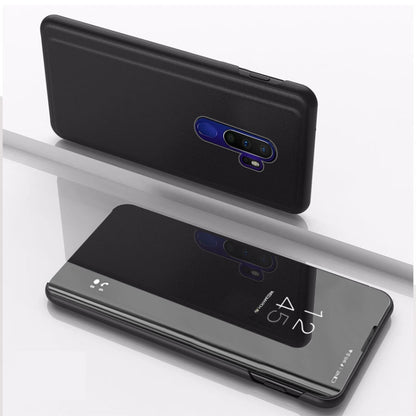 For OPPO A11 / A9 (2020) Plated Mirror Left and Right Flip Cover with Stand Mobile Phone Holster, For OPPO A11