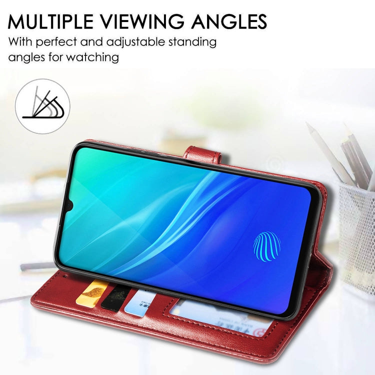 For Vivo S1   Retro Solid Color Leather Buckle Phone Case with Lanyard & Photo Frame & Card Slot & Wallet & Stand Function, For vivo S1