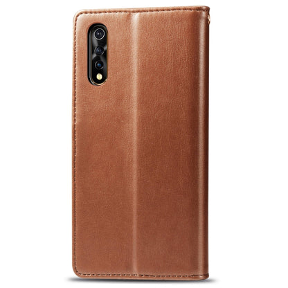 For Vivo S1   Retro Solid Color Leather Buckle Phone Case with Lanyard & Photo Frame & Card Slot & Wallet & Stand Function, For vivo S1