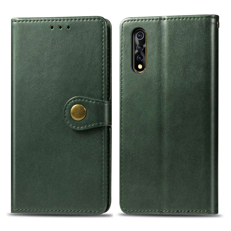 For Vivo S1   Retro Solid Color Leather Buckle Phone Case with Lanyard & Photo Frame & Card Slot & Wallet & Stand Function, For vivo S1