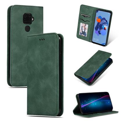 Army green leather flip wallet phone case with phone display and stand angle