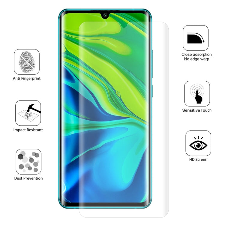 Clear hydrogel screen protector with anti-fingerprint, impact, and dust protection