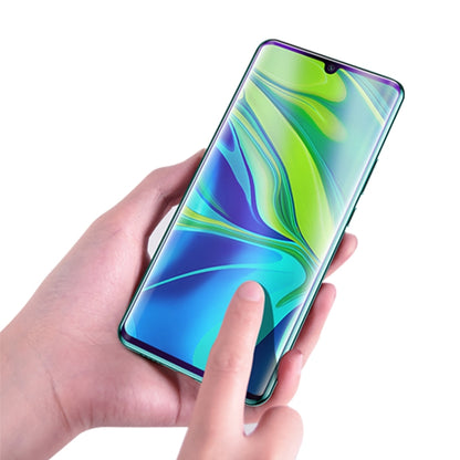 3D full-screen tempered glass protector film on smartphone display, curved edges