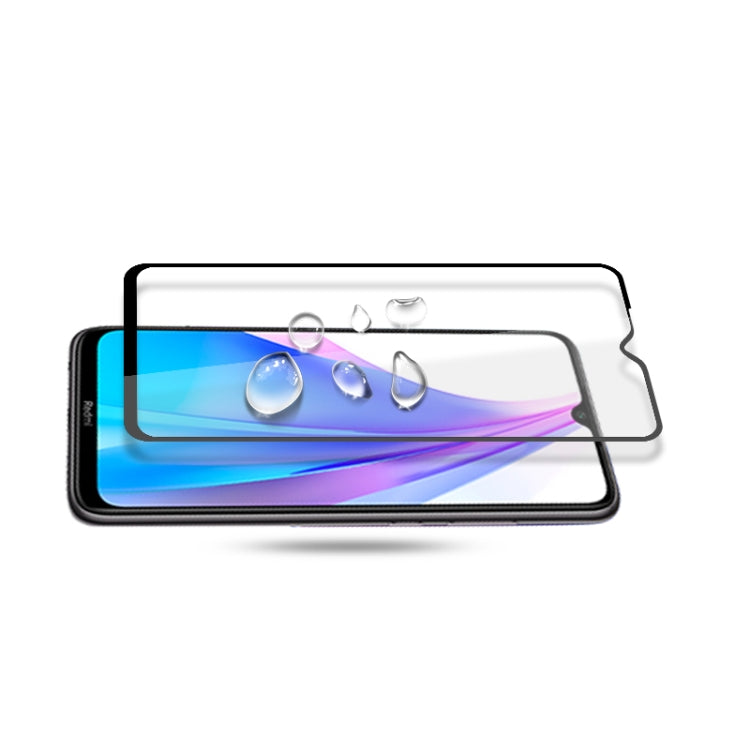 Full-glue tempered glass screen protector film, 0.33mm 2.5D for Redmi Note 8T