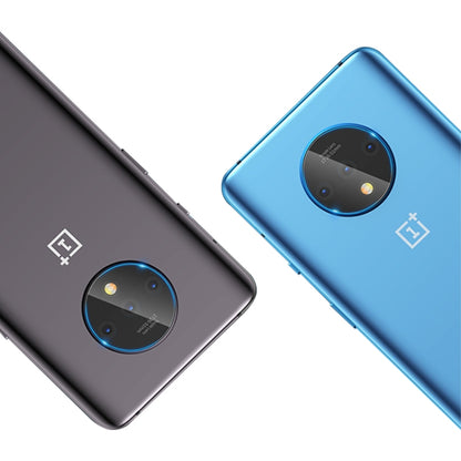 2-pack tempered glass rear camera lens protectors on gray and blue phones