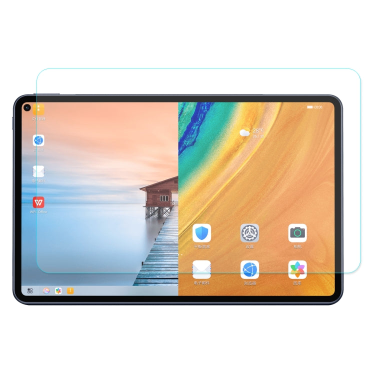 Tablet screen protector tempered glass film, clear with rounded 2.5D edges