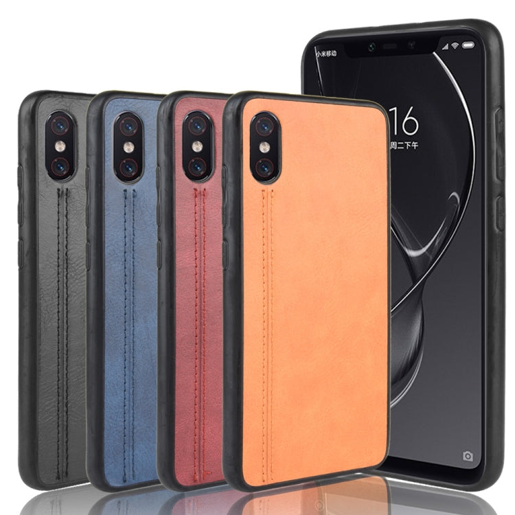 For Xiaomi Mi 8 Pro Shockproof Sewing Cow Pattern Skin PC + PU + TPU Case, For Xiaomi Mi 8 Pro