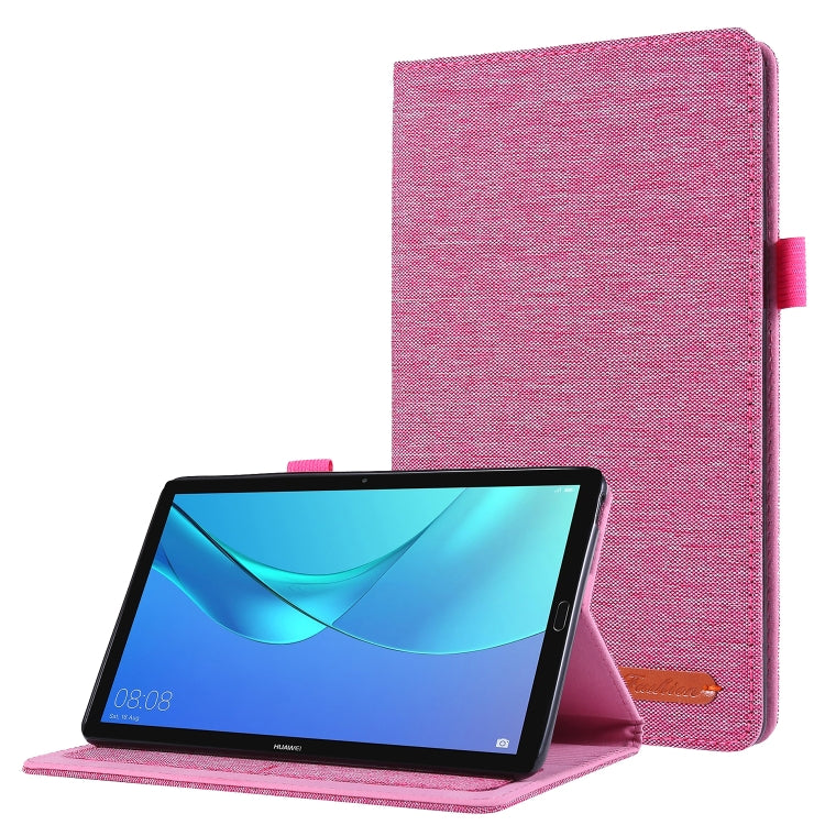 Rose red fabric TPU tablet protective shell with fold stand, tablet propped open