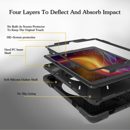 For Amazon fire 7 (2017)(2019) 360 Degree Rotation PC + Silicone Protective Case with Holder & Hand-strap
