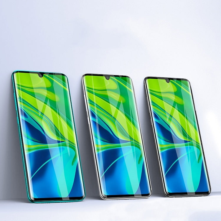 Tempered glass screen protector set for Xiaomi Mi Note 10, curved full-screen coverage
