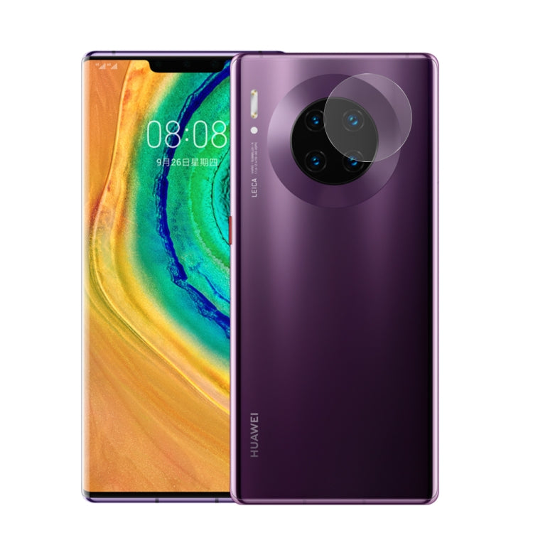 Tempered glass rear camera lens protector film with rounded edges