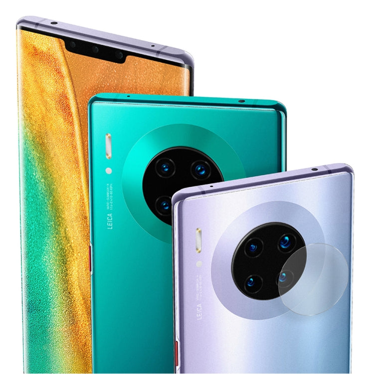 Tempered glass rear camera lens protector film set with precise lens cutouts
