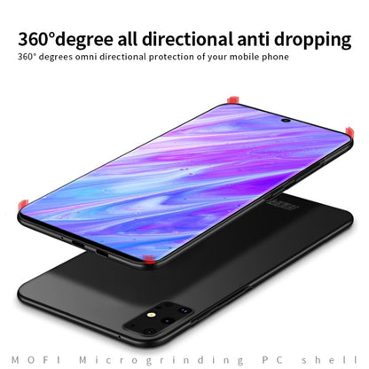 MOFI hard phone case with 360-degree coverage, shown on phone in black