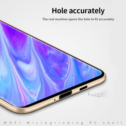 MOFI microgrinding PC hard phone case, gold-toned edge with side port opening