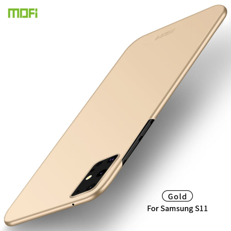 MOFI frosted ultra-thin hard phone case, gold, for Samsung S11